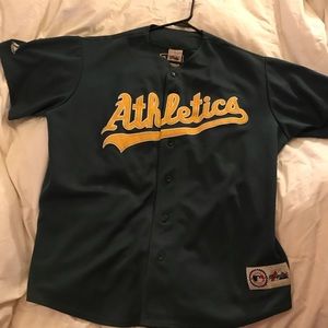 Oakland As Classic Baseball Jersey Majestic Brand.